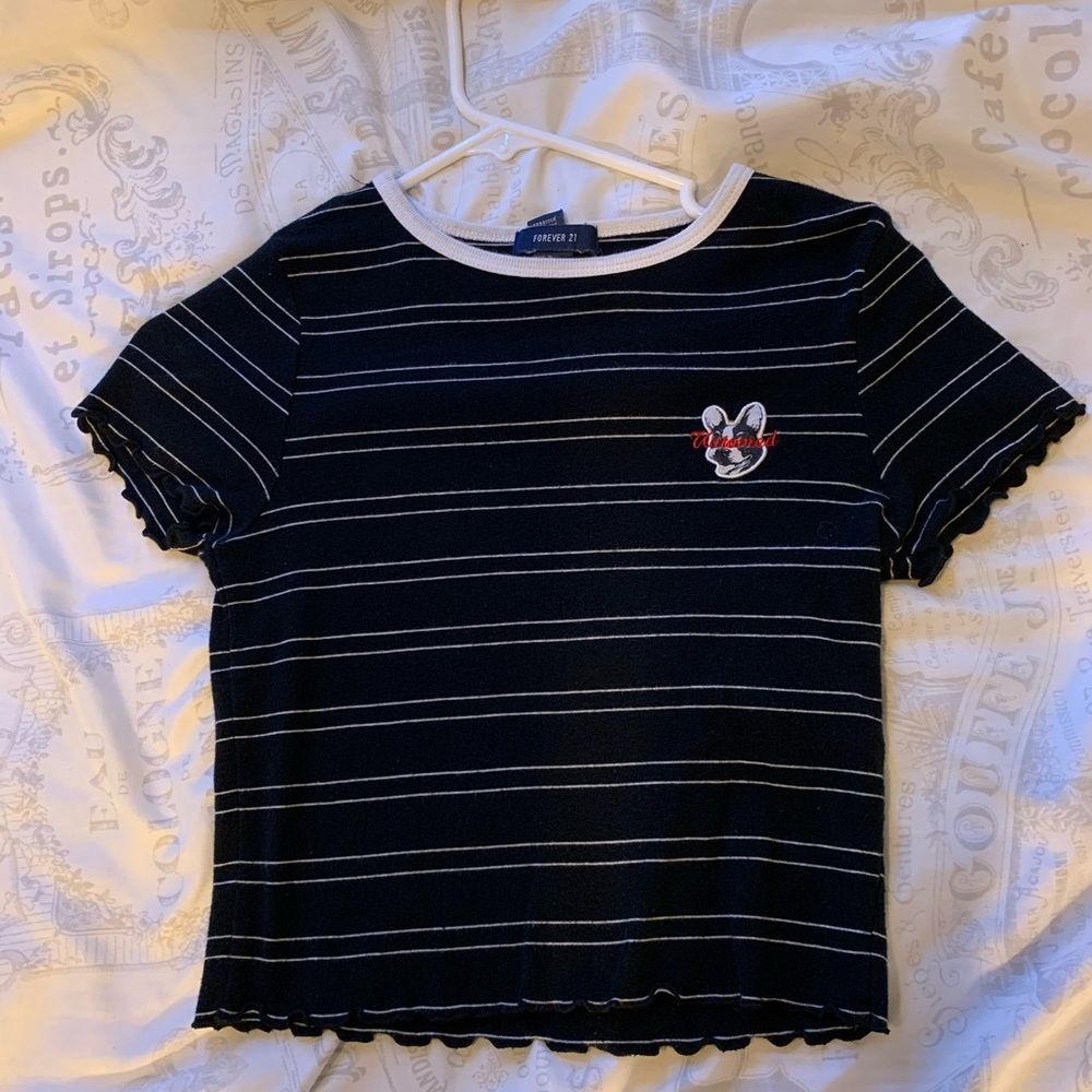 Forever 21 Minnie Mouse crop top.